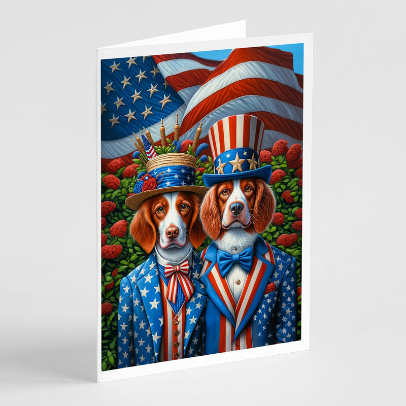 All American Brittany Greeting Cards Pack of 8