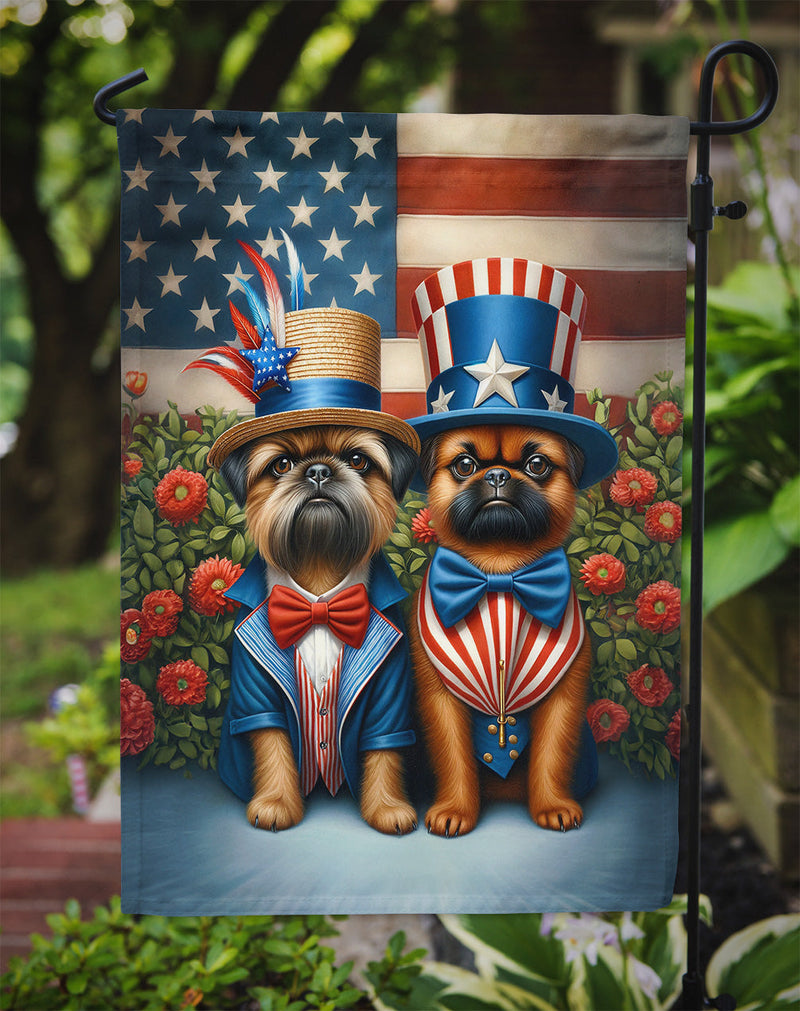 All American Brussels Griffon Garden Flag –  Dogs with American Flag Background by Caroline’s Treasures