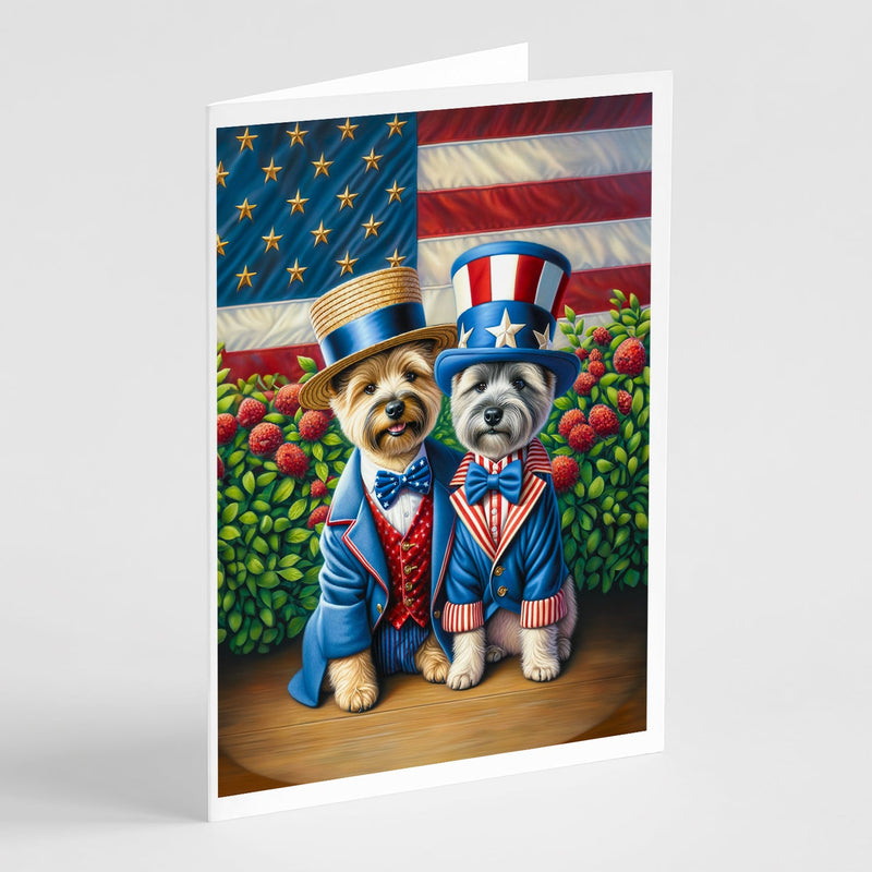 All American Cairn Terrier Greeting Cards Pack of 8