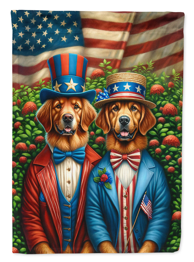 All American Chesapeake Bay Retriever Garden Flag –  Dogs with American Flag Background by Caroline’s Treasures