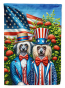 All American Chinese Crested Garden Flag –  Dogs with American Flag Background by Caroline’s Treasures
