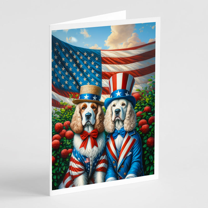 All American Clumber Spaniel Greeting Cards Pack of 8