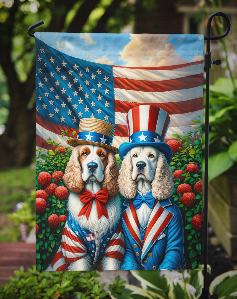 All American Clumber Spaniel Garden Flag