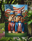 All American Cocker Spaniel Garden Flag –  Dogs with American Flag Background by Caroline’s Treasures