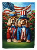 All American Cocker Spaniel Garden Flag –  Dogs with American Flag Background by Caroline’s Treasures