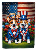 All American Corgi Garden Flag –  Dogs with American Flag Background by Caroline’s Treasures