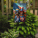 All American Dachshund Garden Flag –  Dogs with American Flag Background by Caroline’s Treasures
