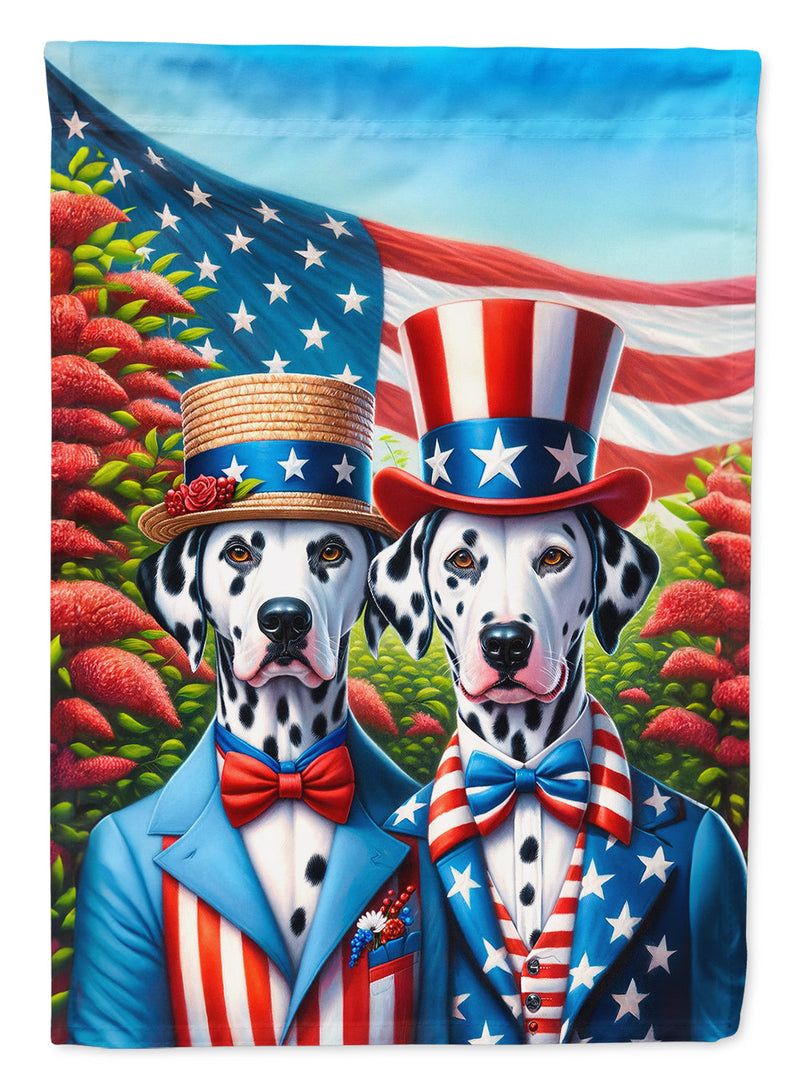 All American Dalmatian Garden Flag –  Dogs with American Flag Background by Caroline’s Treasures