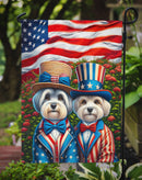 All American Dandie Dinmont Terrier Garden Flag –  Dogs with American Flag Background by Caroline’s Treasures