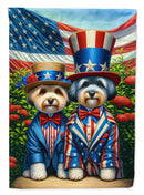 All American Dandie Dinmont Terrier Garden Flag –  Dogs with American Flag Background by Caroline’s Treasures