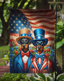 All American Doberman Pinscher Garden Flag –  Dogs with American Flag Background by Caroline’s Treasures