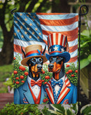 All American Doberman Pinscher Garden Flag –  Dogs with American Flag Background by Caroline’s Treasures