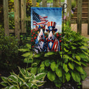 All American English Bull Terrier Garden Flag –  Dogs with American Flag Background by Caroline’s Treasures