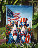 All American English Bull Terrier Garden Flag –  Dogs with American Flag Background by Caroline’s Treasures