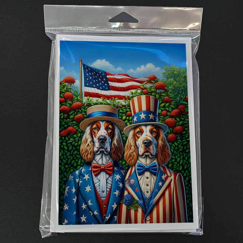 All American English Setter Greeting Cards Pack of 8