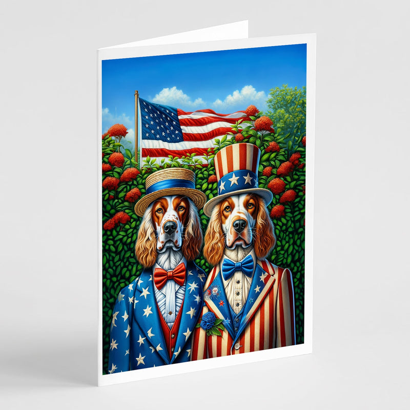 All American English Setter Greeting Cards Pack of 8