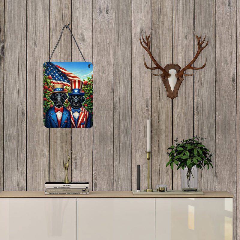 All American Flat-Coated Retriever Wall or Door Hanging Prints