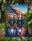 All American Flat-Coated Retriever Garden Flag –  Dogs with American Flag Background by Caroline’s Treasures