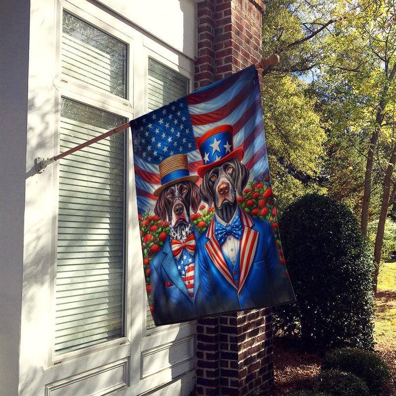 All American German Shorthaired Pointer House Flag