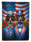 All American German Shorthaired Pointer Garden Flag –  Dogs with American Flag Background by Caroline’s Treasures