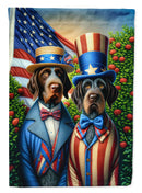 All American German Wirehaired Pointer Garden Flag –  Dogs with American Flag Background by Caroline’s Treasures