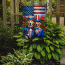 All American Golden Retriever Garden Flag –  Dogs with American Flag Background by Caroline’s Treasures
