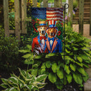 All American Golden Retriever Garden Flag –  Dogs with American Flag Background by Caroline’s Treasures