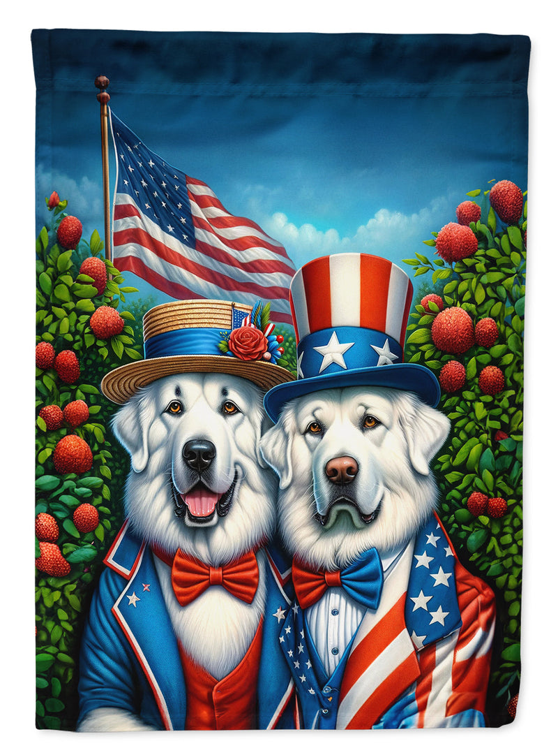 All American Great Pyrenees Garden Flag –  Dogs with American Flag Background by Caroline’s Treasures