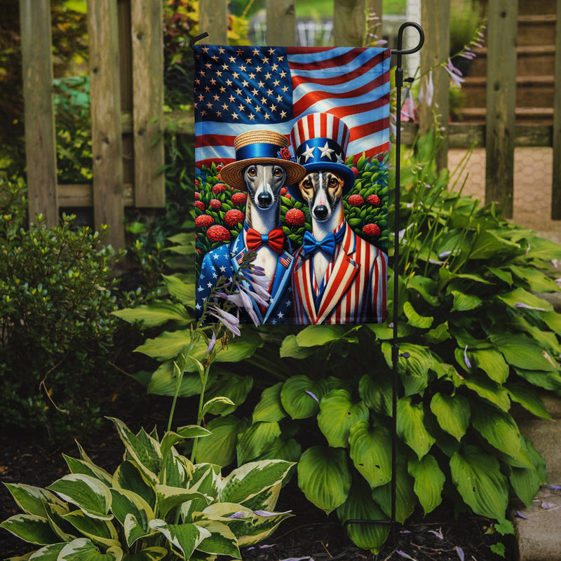 All American Greyhound Garden Flag –  Dogs with American Flag Background by Caroline’s Treasures