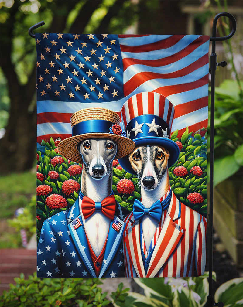 All American Greyhound Garden Flag –  Dogs with American Flag Background by Caroline’s Treasures