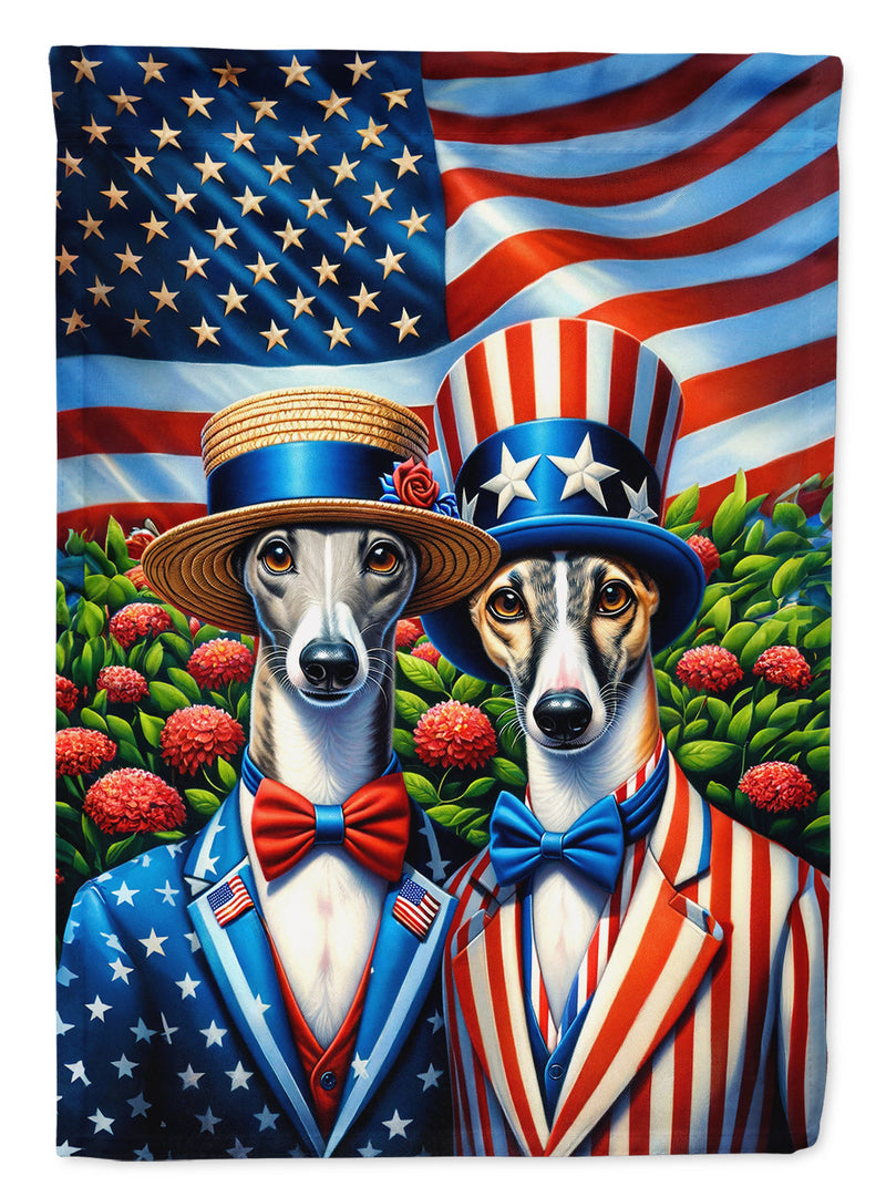 All American Greyhound Garden Flag –  Dogs with American Flag Background by Caroline’s Treasures