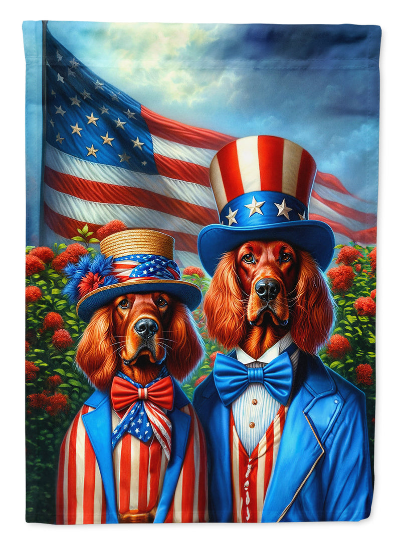 All American Irish Setter Garden Flag –  Dogs with American Flag Background by Caroline’s Treasures