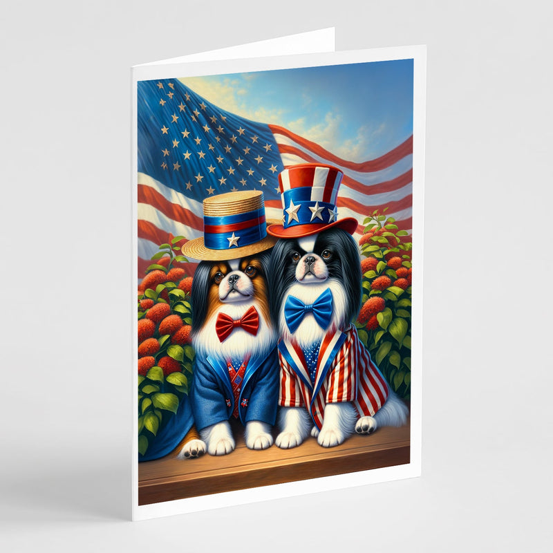 All American Japanese Chin Greeting Cards Pack of 8