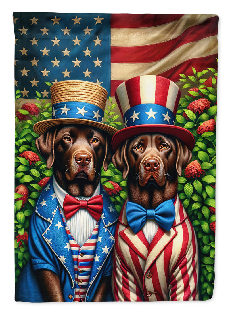 All American Labrador Retriever Garden Flag –  Dogs with American Flag Background by Caroline’s Treasures
