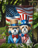 All American Lhasa Apso Garden Flag –  Dogs with American Flag Background by Caroline’s Treasures