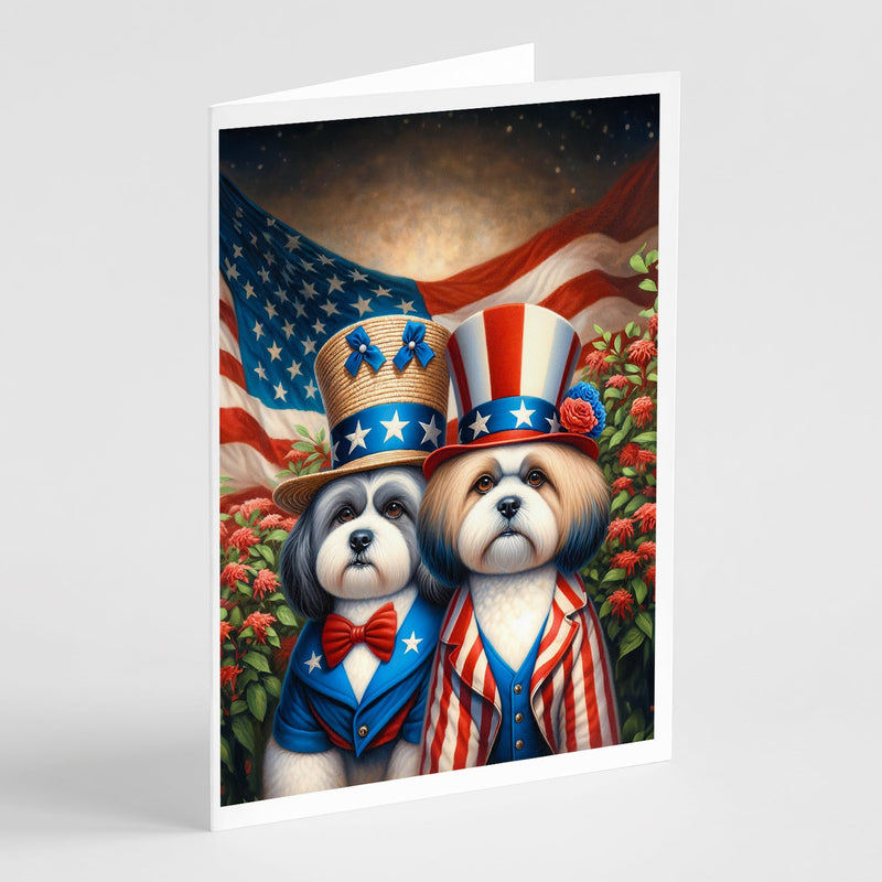 All American Lhasa Apso Greeting Cards Pack of 8