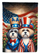 All American Lhasa Apso Garden Flag –  Dogs with American Flag Background by Caroline’s Treasures