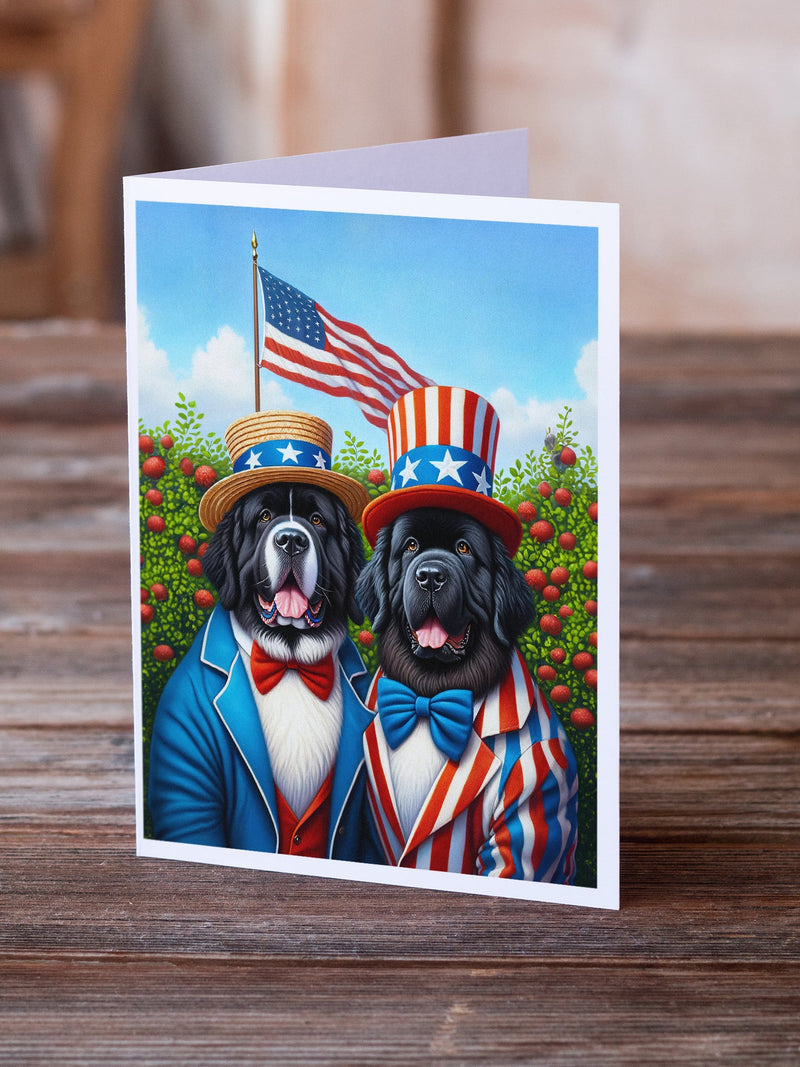 All American Newfoundland Greeting Cards Pack of 8