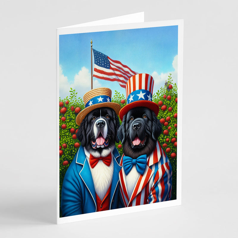 All American Newfoundland Greeting Cards Pack of 8