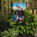 All American Newfoundland Garden Flag –  Dogs with American Flag Background by Caroline’s Treasures