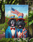 All American Newfoundland Garden Flag –  Dogs with American Flag Background by Caroline’s Treasures