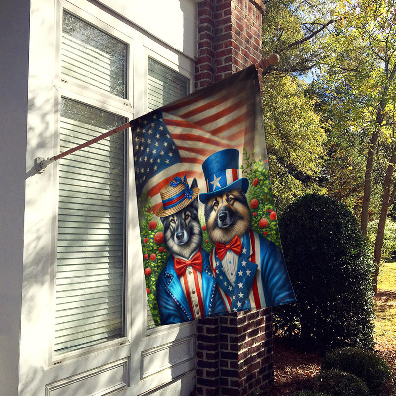 All American Norwegian Elkhound House Flag
