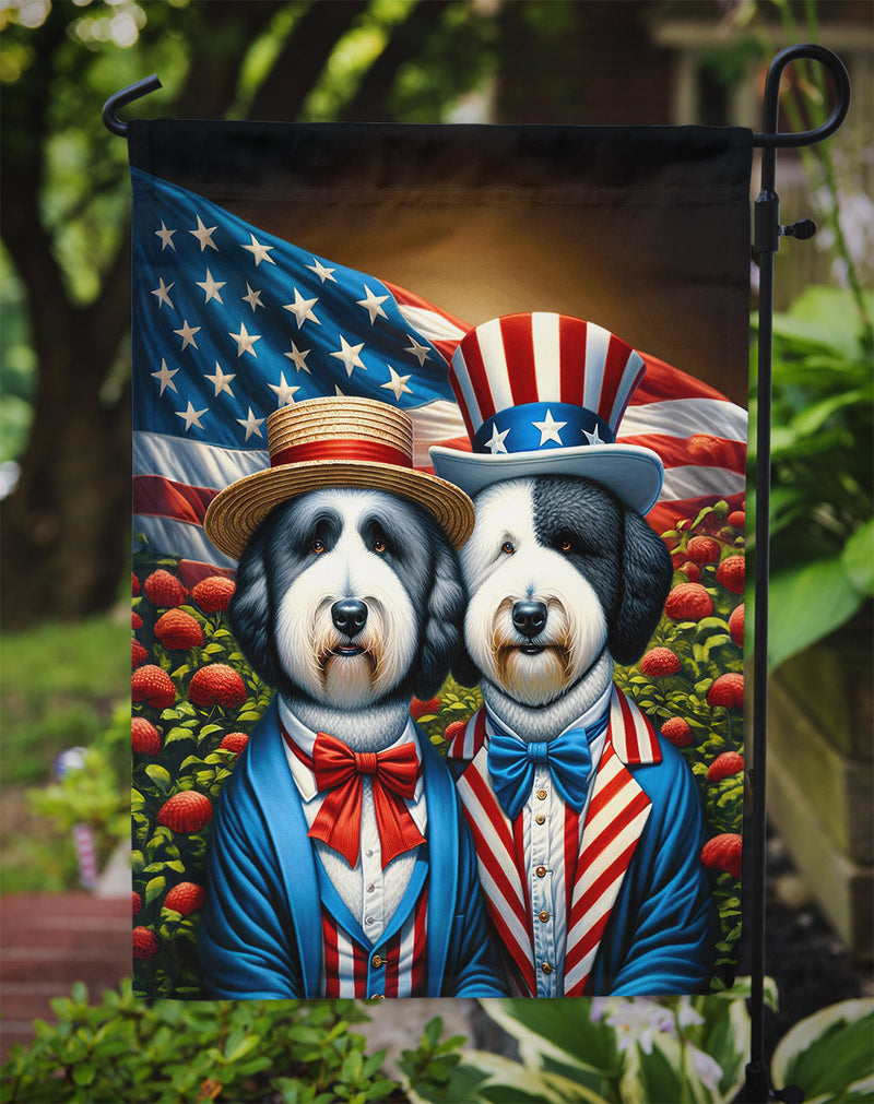 All American Old English Sheepdog Garden Flag