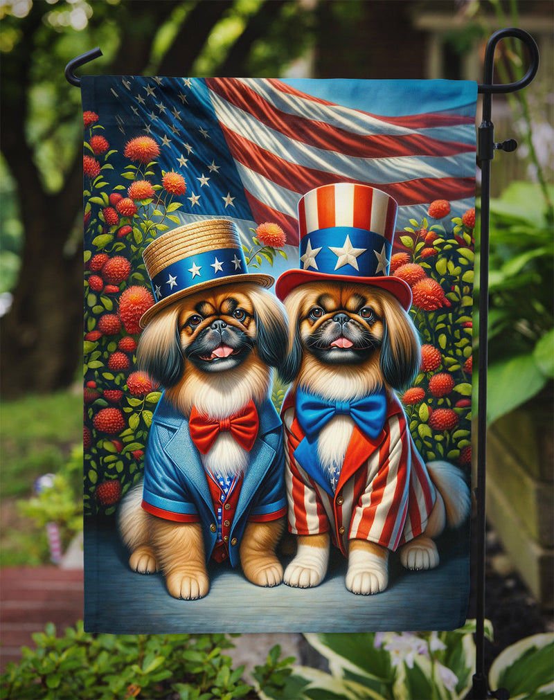 All American Pekingese Garden Flag