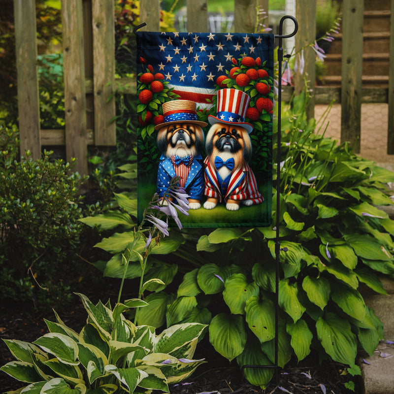 All American Pekingese Garden Flag –  Dogs with American Flag Background by Caroline’s Treasures