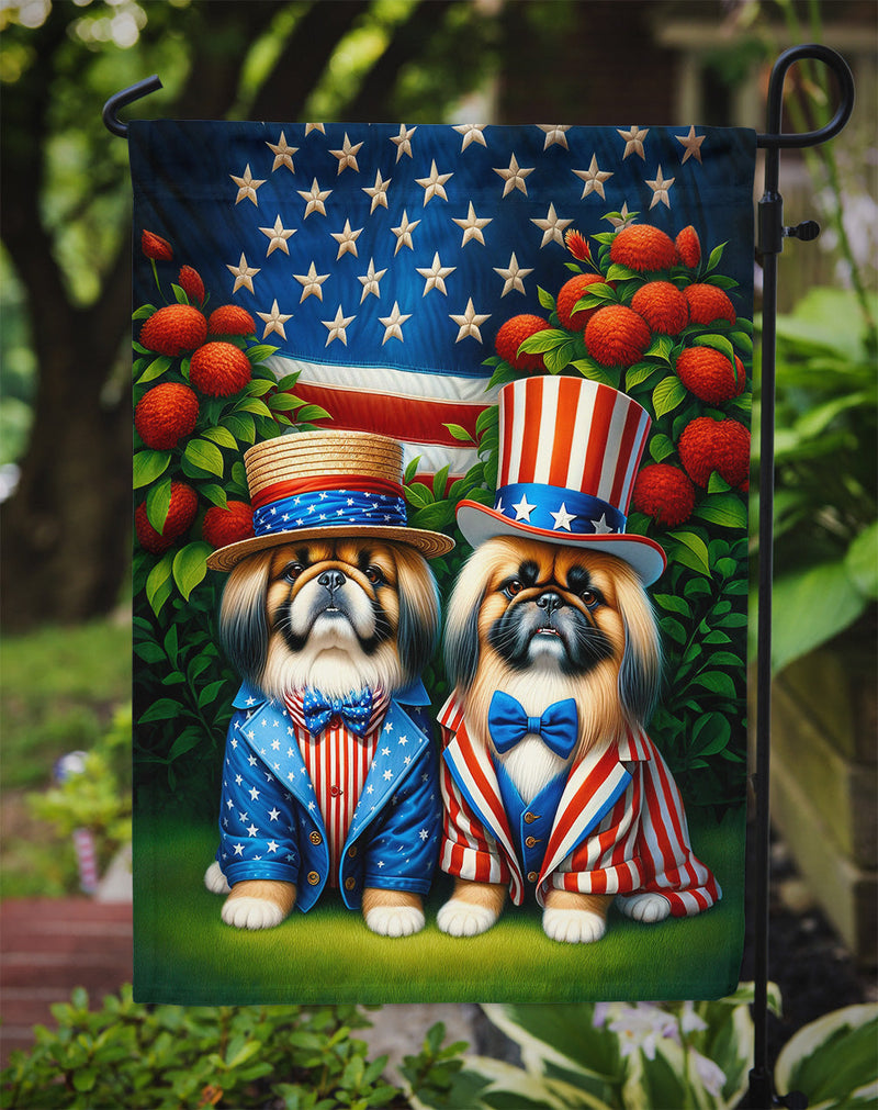All American Pekingese Garden Flag –  Dogs with American Flag Background by Caroline’s Treasures