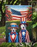 All American Pit Bull Terrier Garden Flag –  Dogs with American Flag Background by Caroline’s Treasures