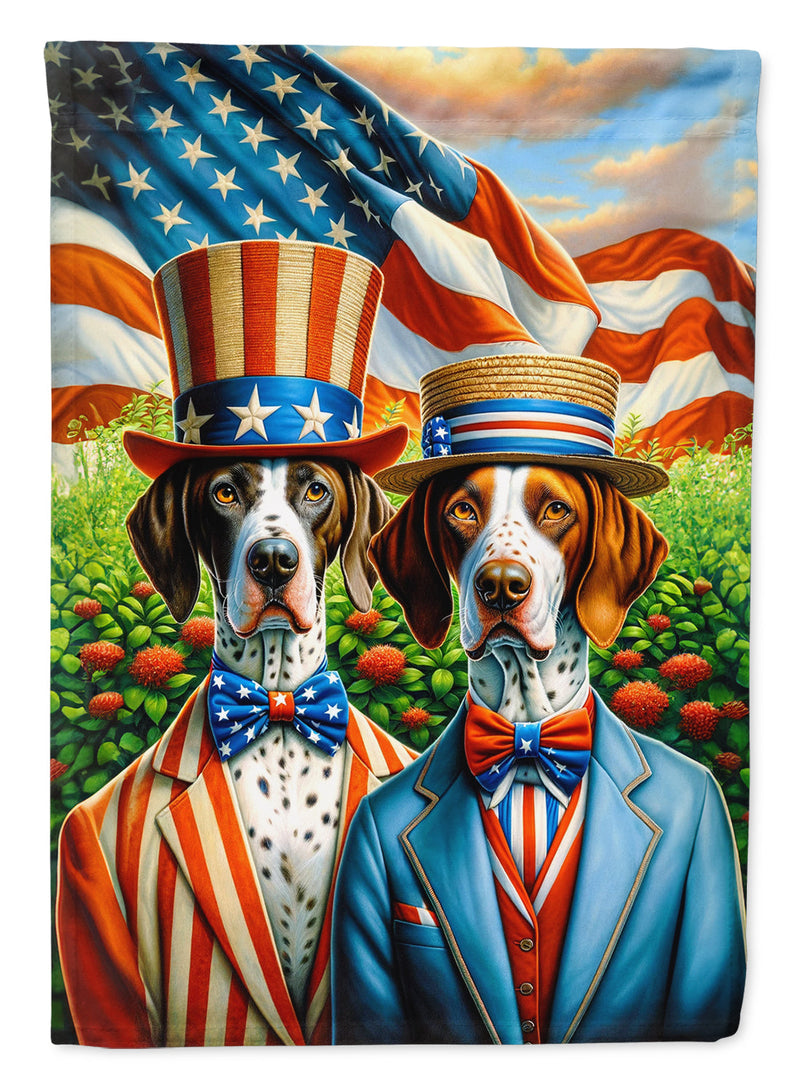All American Pointer Garden Flag –  Dogs with American Flag Background by Caroline’s Treasures
