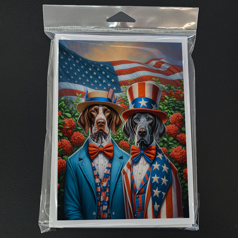 All American Pointer Greeting Cards Pack of 8