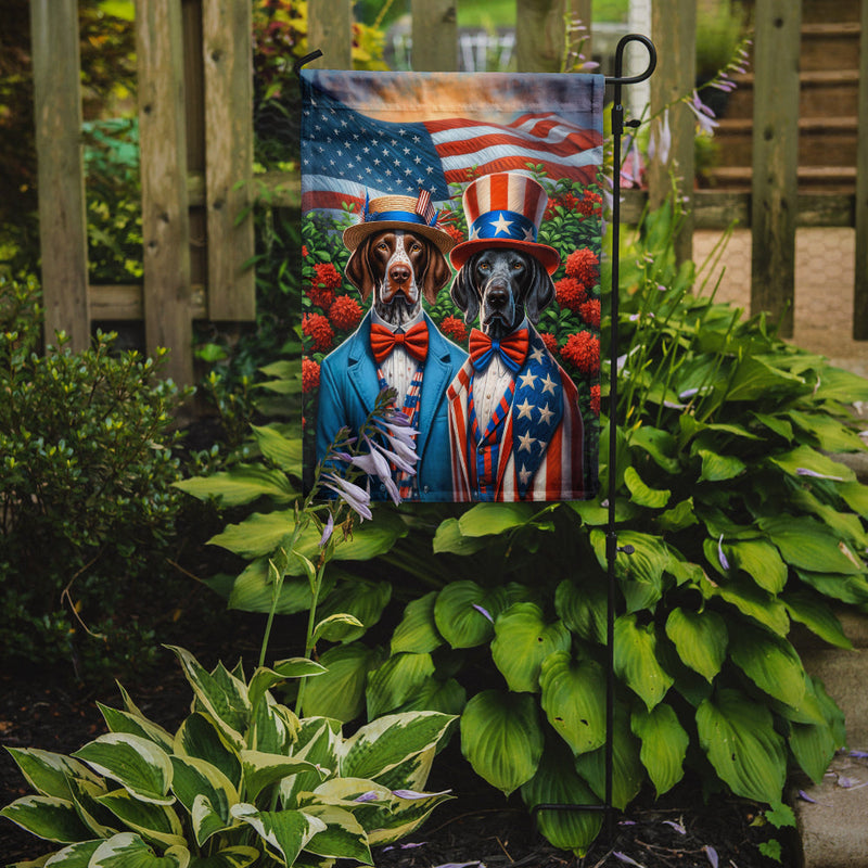 All American Pointer Garden Flag –  Dogs with American Flag Background by Caroline’s Treasures